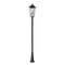 Z-Lite Gannon 3 Light Outdoor Post Mounted Fixture, 12in. W x 125.5in. H, Black 5008PHXLR-5011P-BK - alternate 1
